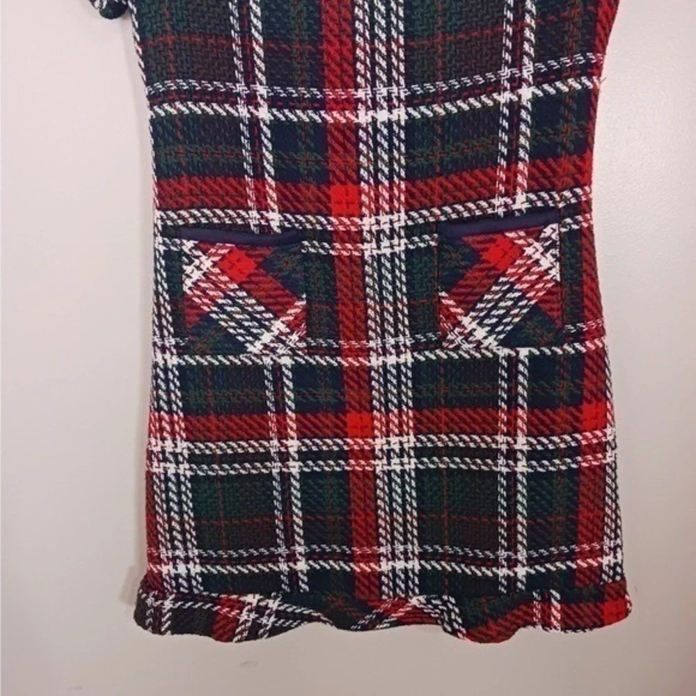 Florence Eiseman Girls 12 Plaid Tweed Dress Red Green Christmas Holiday Preppy